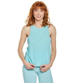 Beyond Yoga To The Point Yoga Tank Top Island Topaz