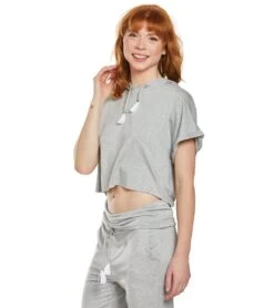 Beyond Yoga Good Start Cropped Yoga Hoodie Light Heather Gray -Pranty Yoga Shop 1740448170019 lightheathergray 5a