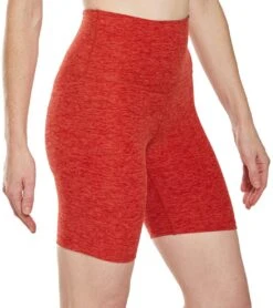 Beyond Yoga Spacedye High Waisted Biker Yoga Shorts Scarlet Sun Sienna