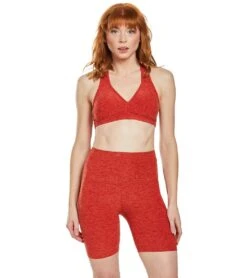 Beyond Yoga Spacedye High Waisted Biker Yoga Shorts Scarlet Sun Sienna -Pranty Yoga Shop 1740448202787 scarletsunsienna 4a