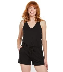 Beyond Yoga Farrah Romper -Pranty Yoga Shop 1740449185827 black