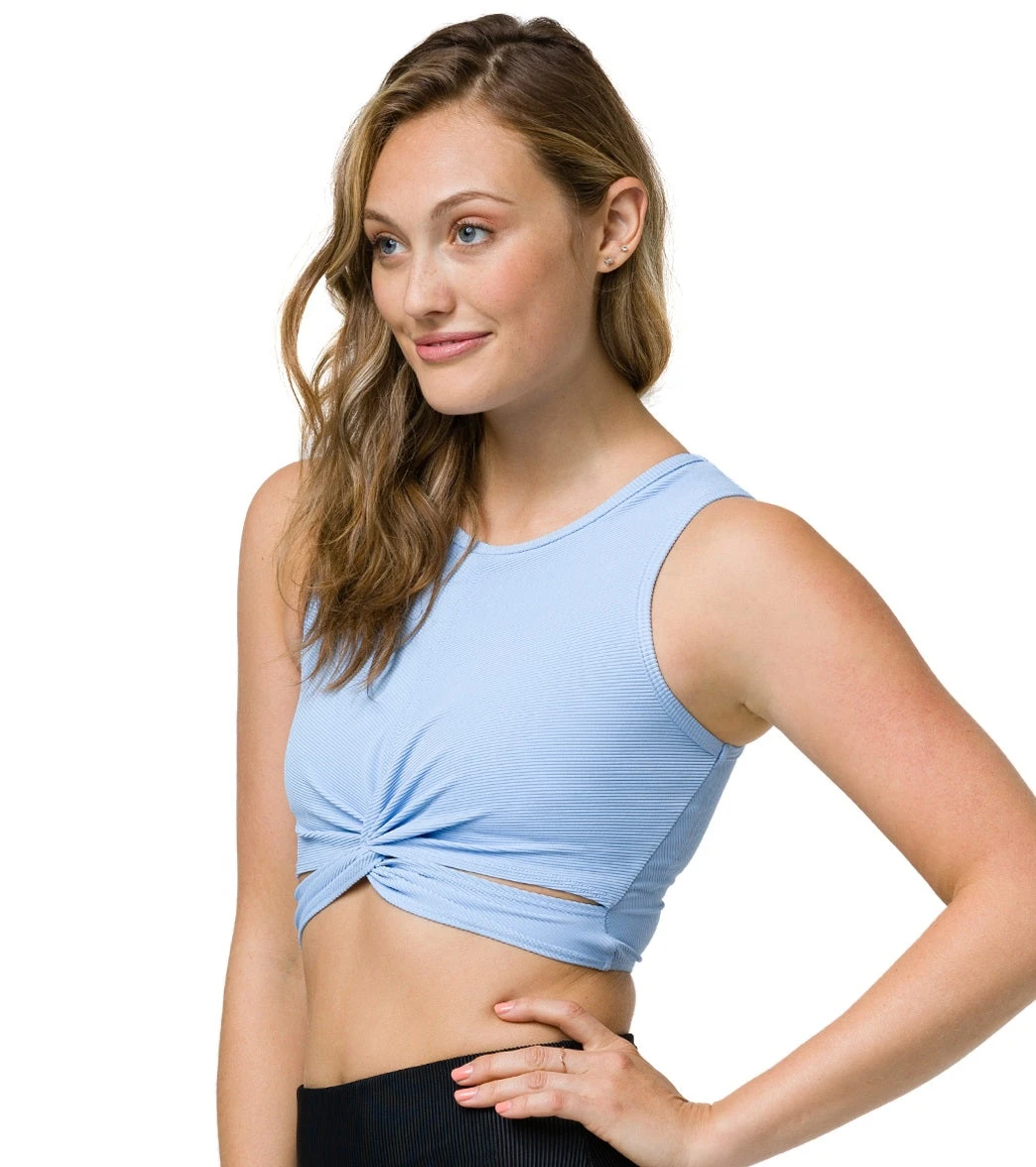Onzie Front Twist Yoga Crop Top Bouquet Rib 3 Onzie Front Twist Yoga Crop Top Bouquet Rib