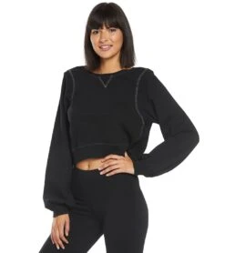 Hard Tail Reverse Angle Stripe Pullover Black 10 Hard Tail Reverse Angle Stripe Pullover Black -Pranty Yoga Shop 1740450594851 black 5a