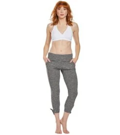 Beyond Yoga Keep It Lightweight And Easy Foldover Midi Sweatpant Joggers -Pranty Yoga Shop 1740451708963 blackandwhite 4a