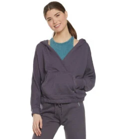 Free People Movement Reyes Solid Hoodie Graphite -Pranty Yoga Shop 1740451971107 graphite