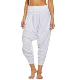 Buddha Pants San Fran Organic Bamboo Harem Pants White -Pranty Yoga Shop 1740454068259 white