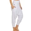 Buddha Pants San Fran Organic Bamboo Harem Pants White -Pranty Yoga Shop 1740454068259 white 2a