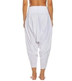 Buddha Pants San Fran Organic Bamboo Harem Pants White -Pranty Yoga Shop 1740454068259 white 3a
