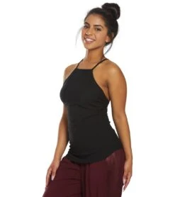 Hard Tail Mitered Low V-Back Yoga Support Tank Black -Pranty Yoga Shop 1740456329251 black 5a
