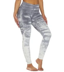 NUX Mesa Hand Dyed Seamless Yoga Leggings Slate Waterfall