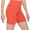 NUX Night Rider Biker Shorts Poppy -Pranty Yoga Shop 1740460392483 poppy 2a