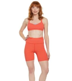 NUX Night Rider Biker Shorts Poppy -Pranty Yoga Shop 1740460392483 poppy 4a