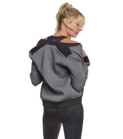 Beyond Yoga Ticking Time Bomber Jacket Gray & Stormy Heather -Pranty Yoga Shop 1740506038307 graystormyheather 3a