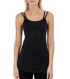 Beyond Yoga Women's Long Double Strap Cami -Pranty Yoga Shop 1740631932963 black