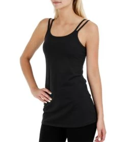 Beyond Yoga Women's Long Double Strap Cami -Pranty Yoga Shop 1740631932963 black 2a