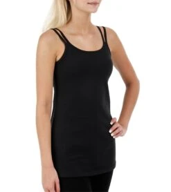 Beyond Yoga Women's Long Double Strap Cami -Pranty Yoga Shop 1740631932963 black 3a