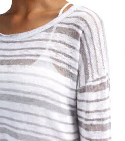 Beyond Yoga Slouchy Pullover -Pranty Yoga Shop 1740941557795 whitelightheathergraystripe 5a