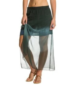 Yak & Yeti Dip Dye Shiffan Maxi Skirt Grey/Black -Pranty Yoga Shop 1741140000803 greyblack 1