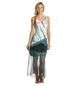 Yak & Yeti Dip Dye Shiffan Maxi Skirt Grey/Black -Pranty Yoga Shop 1741140000803 greyblack 4a 1