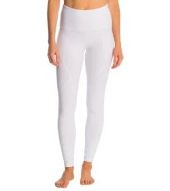 Beyond Yoga Quilted Paneled High Waist Long Yoga Leggings White -Pranty Yoga Shop 1741409091619 white