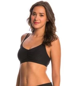 Beyond Yoga Quilted Cosmic Yoga Sports Bra Black