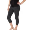 Beyond Yoga: Beyond The Bump Spacedye Fold Down Maternity Yoga Capris -Pranty Yoga Shop 1741520044067 blacksteel 1a