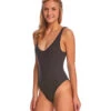 Free People Boy Babe Yoga & Dance Leotard Black