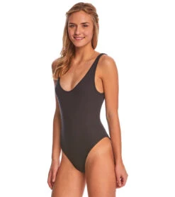 Free People Boy Babe Yoga & Dance Leotard Black