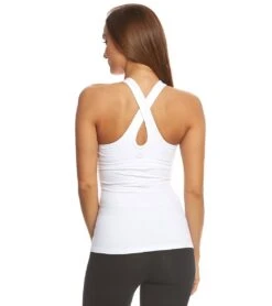 Beyond Yoga Supplex Under Lock And Keyhole Yoga Tank Top White -Pranty Yoga Shop 1741534429219 white