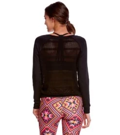 Beyond Yoga Seam You Later Workout Sweatshirt -Pranty Yoga Shop 1741541244963 black 3a