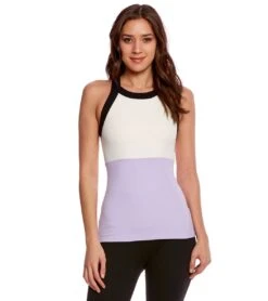 Beyond Yoga Kate Spade Blocked Bank Racer Yoga Tank Top -Pranty Yoga Shop 1741551599651 lilaccharmcream