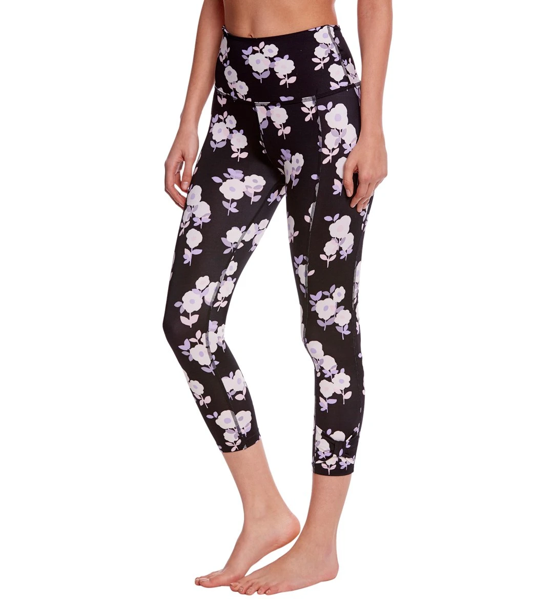 Beyond Yoga Kate Spade Cinched Side Bow High Waisted Yoga Capris Floral Garden 3 Beyond Yoga Kate Spade Cinched Side Bow High Waisted Yoga Capris Floral Garden
