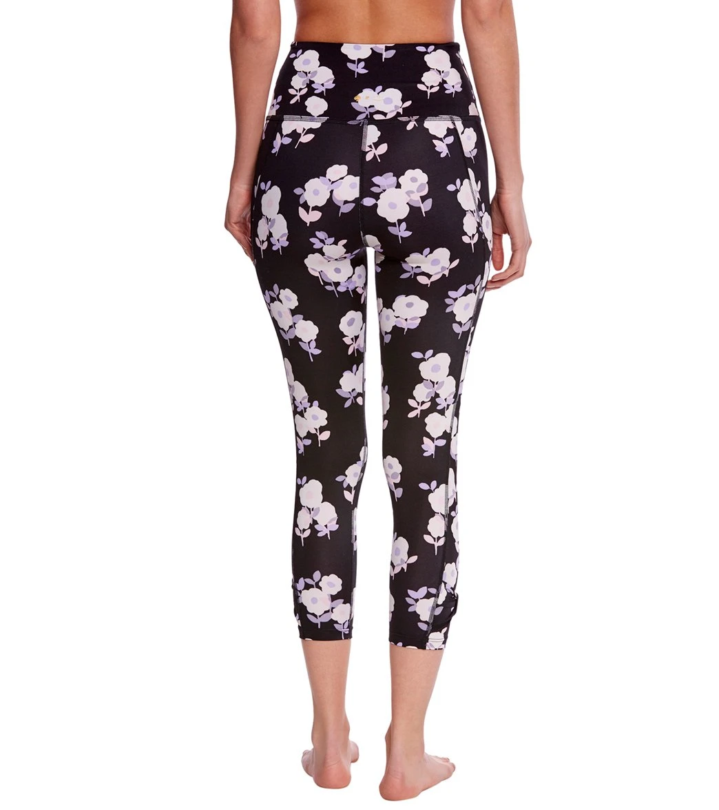 Beyond Yoga Kate Spade Cinched Side Bow High Waisted Yoga Capris Floral Garden 4 Beyond Yoga Kate Spade Cinched Side Bow High Waisted Yoga Capris Floral Garden - Image 2