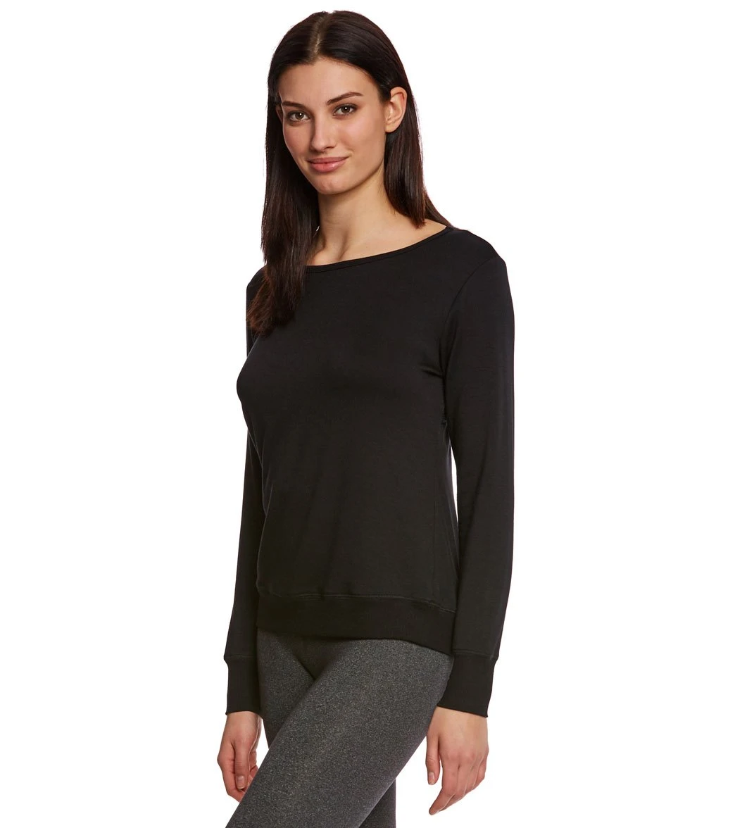 Beyond Yoga Kate Spade Modal Terry Bow Pullover 4 Beyond Yoga Kate Spade Modal Terry Bow Pullover - Image 2