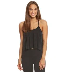 Beyond Yoga Just Your Stripe Yoga Crop Top Black -Pranty Yoga Shop 1741560053795 black