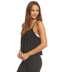 Beyond Yoga Just Your Stripe Yoga Crop Top Black