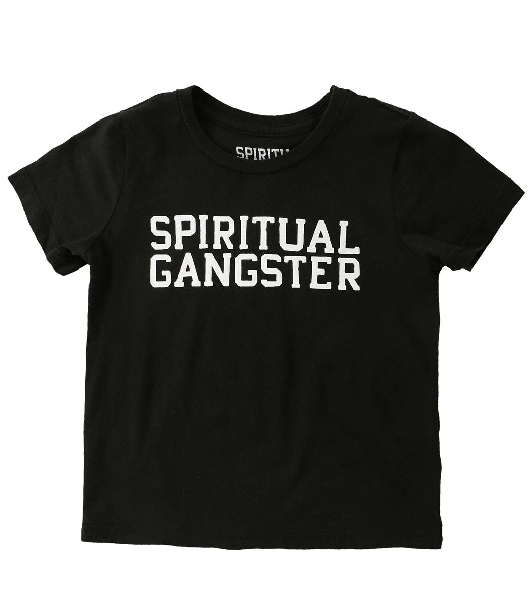 Spiritual Gangster Toddler SG Varsity Yoga Tee Black 3 Spiritual Gangster Toddler SG Varsity Yoga Tee Black