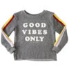 Spiritual Gangster Kids Good Vibes Only Yoga Crop Sweatshirt -Pranty Yoga Shop 1741574570019 2t