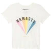 Spiritual Gangster Toddler Girls Namaste Rainbow Yoga Tee -Pranty Yoga Shop 1741591511075 cream 1a