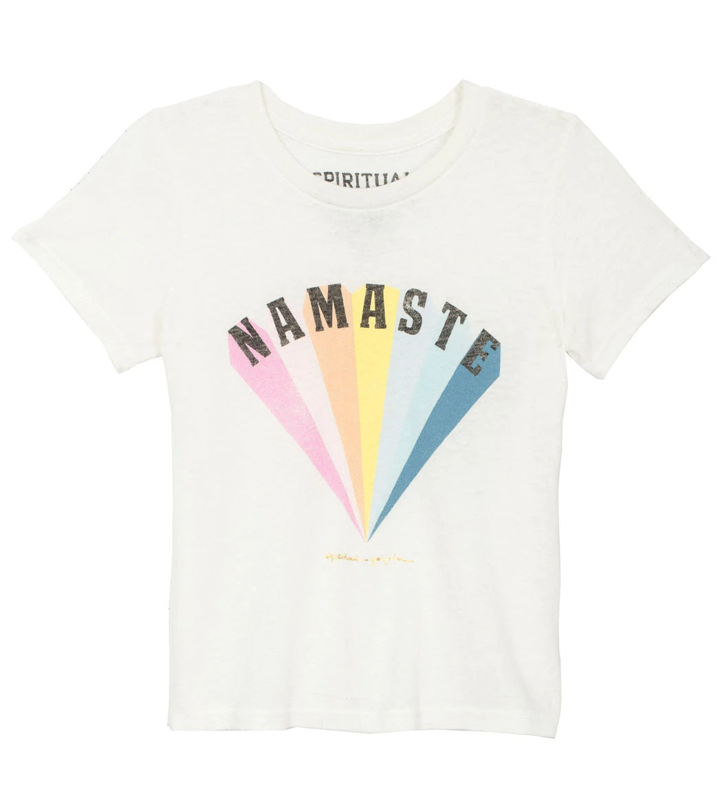 Spiritual Gangster Toddler Girls Namaste Rainbow Yoga Tee 3 Spiritual Gangster Toddler Girls Namaste Rainbow Yoga Tee