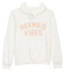 Spiritual Gangster Kids Girls Mermaid Vibes Yoga Pullover Hoodie -Pranty Yoga Shop 1741601734691 cream 1
