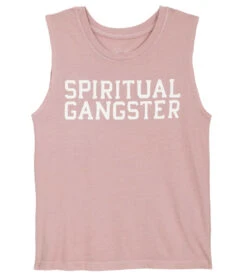 Spiritual Gangster Girls SG Varsity Muscle Tank Pink