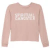 Spiritual Gangster Kids Girls SG Varsity Crop Yoga Sweatshirt -Pranty Yoga Shop 1741605240867 pink 1a