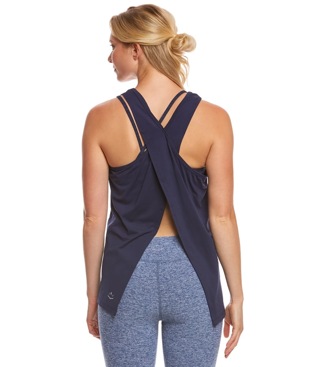 Beyond Yoga Spacedye Lightweight Crossover Yoga Tank Top Valor/Navy 4 Beyond Yoga Spacedye Lightweight Crossover Yoga Tank Top Valor/Navy - Image 2