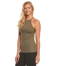 Beyond Yoga Open Back Yoga Tank Top Aviator Green