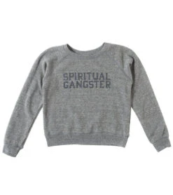 Spiritual Gangster Kids Varsity BF Yoga Sweatshirt Heather Grey -Pranty Yoga Shop 1741628964899 heathergrey 1