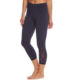 Marika Brooke High Rise Tummy Control Yoga Capris Midnight Blue -Pranty Yoga Shop 1741645217827 midnightblue