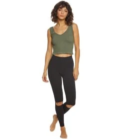 Free People Solid Rib Brami Yoga Crop Top Moss 8 Free People Solid Rib Brami Yoga Crop Top Moss -Pranty Yoga Shop 1741684834339 moss 4a