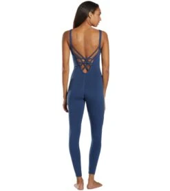 Everyday Yoga Radiant Solid Strappy Back Long Leotard 28" True Navy 11 Everyday Yoga Radiant Solid Strappy Back Long Leotard 28" True Navy -Pranty Yoga Shop 1741746012195 truenavy