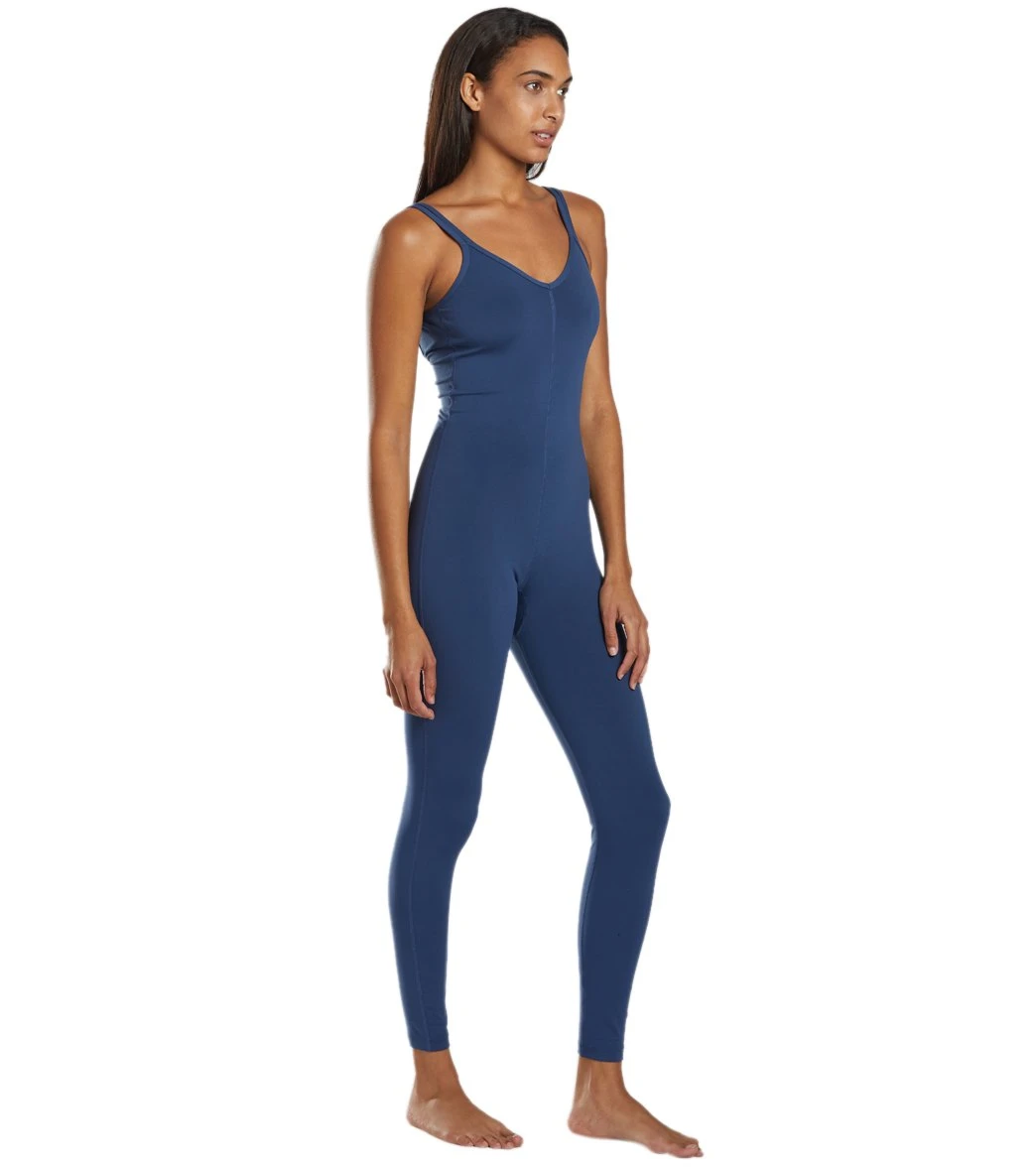Everyday Yoga Radiant Solid Strappy Back Long Leotard 28" True Navy 4 Everyday Yoga Radiant Solid Strappy Back Long Leotard 28" True Navy - Image 2